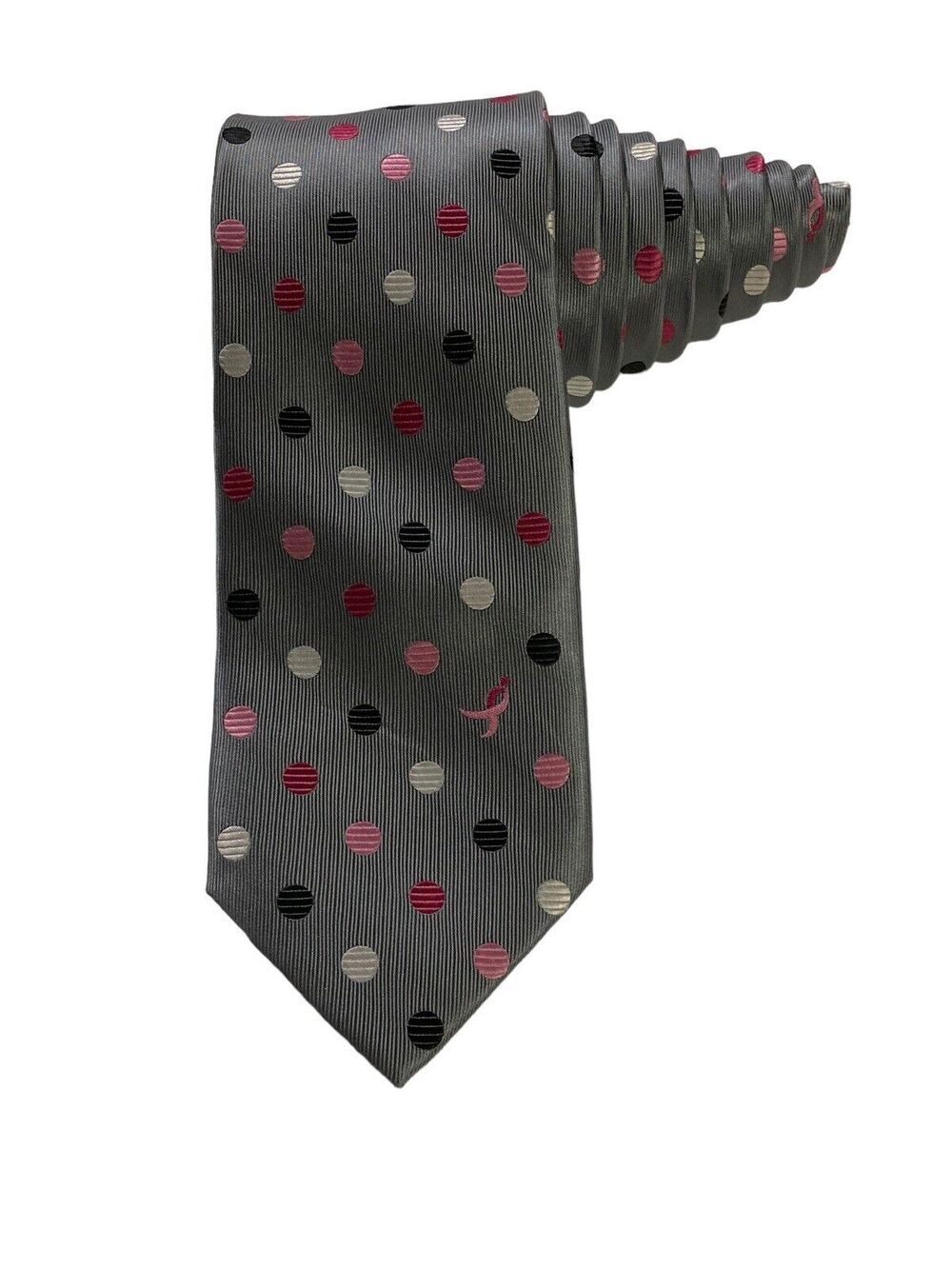 Susan G Komen Knots Of Hope Multi Colored Dots Breast Cancer Necktie Polyester